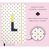 image:imagekate spade new york Take Note Large Polka Dot Leatherette Initial Notebook Bound Journal Includes 168 Lined Pages and Bookmark L Yellow