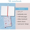 image:imagekate spade new york Take Note XL Notebook Journal Vegan Leather Hardcover Journal Diary Includes 168 Lined Pages 11 x 7 Writing Pad MagazinePark Picnic