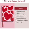 image:imagekate spade new york Take Note XL Notebook Journal Vegan Leather Hardcover Journal Diary Includes 168 Lined Pages 11 x 7 Writing Pad MagazineSweet Hearts