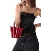 image:imagekate spade new york The Spade Fine Grain Leather Bucket BagPatent Dark Scarlet