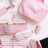 image:imagekate spade new york Travel Eye Mask with Elastic Strap Padded Silk Mask Sleeping Mask for Home or Airplane Goddess Stripe