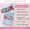 image:imagekate spade new york Travel Jewelry Case Organizer Fabric Jewelry Box for Women Cute Jewelry Organizer Holds Necklaces Rings Bracelets Small Jewelry Roll Safari FloralSafari Floral