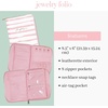 image:imagekate spade new york Travel Jewelry Folio 85 x 6 Organizer with 8 Zippered Pockets Necklace Tabs amp Tracker Pocket Leatherette Case with For Safe Keeping Quote Goddess Stripe