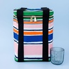 image:imagekate spade new york Wine Picnic Cooler Bag Insulated Bag for Picnics 4Bottle Wine Tote Large Capacity Soft Cooler Almond DotOcean Stripe