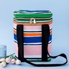 image:imagekate spade new york Wine Picnic Cooler Bag Insulated Bag for Picnics 4Bottle Wine Tote Large Capacity Soft Cooler Almond DotOcean Stripe