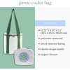 image:imagekate spade new york Wine Picnic Cooler Bag Insulated Bag for Picnics 4Bottle Wine Tote Large Capacity Soft Cooler Golf Club