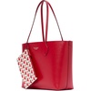image:imagekate spade new york Womens Bleecker Saffiano Leather Large ToteRedCream Pixelated Hearts