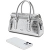 image:imagekate spade new york Womens Bond Smooth Leather Mini BagCrinkle Metallic Silver