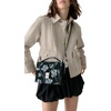 image:imagekate spade new york Womens Deco Leather Flap Chain CrossbodyBlack Uptown Blooms Suede