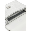 image:imagekate spade new york Womens Deco Leather Flap Chain CrossbodyCrinkle Metallic Leather Silver