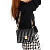 image:imagekate spade new york Womens Deco Leather Flap Chain CrossbodyQuilted Black