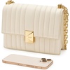 image:imagekate spade new york Womens Deco Leather Flap Chain CrossbodyQuilted Cashew Milk