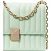 image:imagekate spade new york Womens Deco Leather Flap Chain CrossbodyQuilted Pistachio Ice