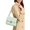 image:imagekate spade new york Womens Deco Leather Flap Chain CrossbodyQuilted Pistachio Ice