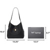 image:imagekate spade new york Womens Deco Pebbled Leather Large Shoulder BagBlack