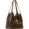 image:imagekate spade new york Womens Deco Pebbled Leather Large Shoulder BagBurnt Sage Multi Suede