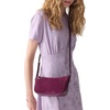 image:imagekate spade new york Womens Halo Fine Grain Leather CrossbodyPurple Agate Suede