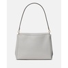 image:imagekate spade new york Womens Leila Pebbled Leather Medium Flap Shoulder BagPlatinum Grey