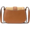 image:imagekate spade new york Womens Nouveau Textured Leather Mini Saddle CrossbodyCavern Clay Straw