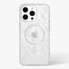 image:imagekate spade new york iPhone 15 Pro Max Case Compatible with MagSafe Phone Cover  Chunky Glitter IridescentModern Floral Silver