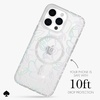 image:imagekate spade new york iPhone 15 Pro Max Case Compatible with MagSafe Phone Cover  Chunky Glitter IridescentModern Floral Silver