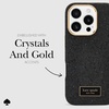 image:imagekate spade new york iPhone 16 Pro Case  Cherry Dot Gems  Compatible with MagSafe  Lightweight Designer Case for iPhone 16 Pro with AntiScratch Coating and Cherry Dot DesignCrystal Pave Nightfall