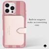 image:imagekate spade new york iPhone 16 Pro Max Case  Liquid Glitter Iridescent  Compatible with MagSafe  Lightweight Designer Case for iPhone 16 Pro Max with Liquid Glitter Iridescent DesignStripe Rose Coral