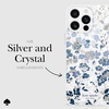 image:imagekate spade new york iPhone 16 Pro Max Case  Liquid Glitter Iridescent  Compatible with MagSafe  Lightweight Designer Case for iPhone 16 Pro Max with Liquid Glitter Iridescent DesignFlowerbed Blue Gems