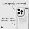image:imagekate spade new york iPhone 16 Pro Max Case  Liquid Glitter Iridescent  Compatible with MagSafe  Lightweight Designer Case for iPhone 16 Pro Max with Liquid Glitter Iridescent DesignMetallic Silver