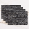 image:imagekate spade new york in The Loop Placemats 4Pack Set Reversible 100 Cotton Machine Washable BlackBeige 13x19BlackBeige