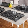 image:imagekate spade new york in The Loop Placemats 4Pack Set Reversible 100 Cotton Machine Washable BlackBeige 13x19BlackBeige