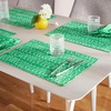image:imagekate spade new york in The Loop Placemats 4Pack Set Reversible 100 Cotton Machine Washable BlackBeige 13x19GreenCream