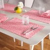 image:imagekate spade new york in The Loop Placemats 4Pack Set Reversible 100 Cotton Machine Washable BlackBeige 13x19Rose PinkRed