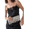 image:imagekate spade new york womens Deco Fine Grain Leather Soft Mini ShoulderSilver Embellished Fringe