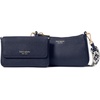 image:imagekate spade new york womens Double Up Colorblocked Pebbled Leather CrossbodyParisian Navy