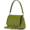 image:imagekate spade new york womens Hudson Pebbled Leather Flap Shoulder BagJungle Vine