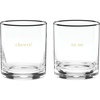 Double Old Fashion Glasses  Set of 2