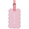 image:imageKate Spade New York Cute Pink Luggage Tag for Women Durable Vegan Leather Suitcase Tag Unique Luggage Identifier with Scallop Edge Lets Wander