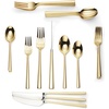 image:imageKate Spade New York Malmo Satin 20Piece Flatware Set 475 LB Metallic20Piece Flatware Set  Gold