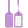 image:imageKate Spade New York Purple Silicone Luggage Tag with Strap Spade Flower Purple