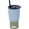 image:imagekate spade new york 20 Ounce Insulated Tumbler for Cold and Hot Drinks with Reusable Straw Stainless Steel Travel Cup with Slide Top Lid Gingham GardenPetite Stripe