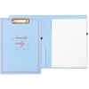 image:imagekate spade new york A4 Clipboard Folio with Low Profile Clip Professional Padfolio Includes Lined Notepad Pen Loop and Pocket Ocean StripeInvite Only