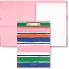 image:imagekate spade new york A4 Clipboard Folio with Low Profile Clip Professional Padfolio Includes Lined Notepad Pen Loop and Pocket Ocean StripeOcean Stripe