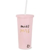 image:imagekate spade new york Acrylic Bridal Tumbler with Lid and Straw 20 oz Tumbler for Bride to Be Slim Double Wall Tumbler Miss to Mrs Blush