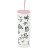 image:imagekate spade new york Acrylic Tumbler with Lid and Straw 24 oz Tumbler Slim Double Wall Tumbler Bridal ToileBridal Toile