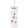 image:imagekate spade new york Acrylic Tumbler with Lid and Straw 24 oz Tumbler Slim Double Wall Tumbler Bridal ToileWedding Cake Toss