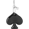 image:imagekate spade new york AirTag Holder with Gold Ring Clip  Protective Case for Apple AirTag  Hollyhock CreamBlack Spade