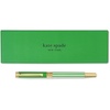 image:imagekate spade new york Black Ink Ballpoint Pen with Reusable Gift Box Professional Office Pen for Women Accepts Standard Refills Modern LeopardGreen Pastry Stripe