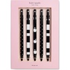image:imagekate spade new york Black Ink Pen Set of 5 Cute Leopard Click Pens Plastic Retractable Pens for Writing and Journaling Forest FelineDots and Stripes