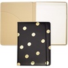 image:imagekate spade new york BlackGold Leatherette Notepad Folio Professional Padfolio with Lined Writing Pad Interior Pocket and Pen Loop Scatter DotScatter Dot